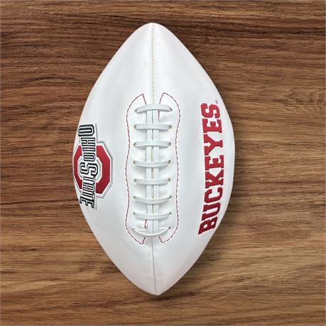 Ohio State Buckeyes Commemorative Full Size Football w/ Cloth Patch