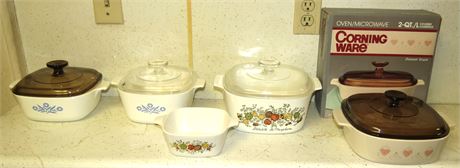 Assorted Corning Ware Dishes