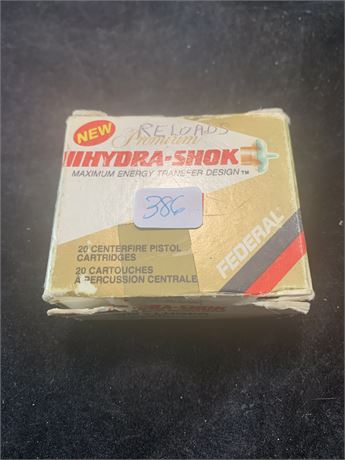 Federal Hydra Shok Reloads 9MM Luger 45 Cartridges