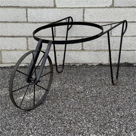 Metal Wheelbarrow Style Planter - 15"D Plant Holder