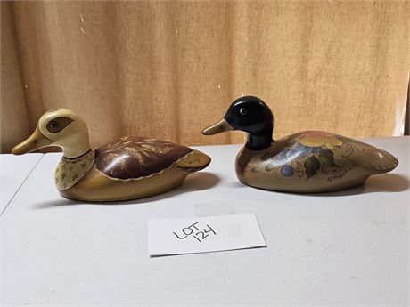 (2) Ceramic Duck Figurines