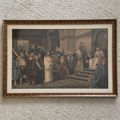 Mihaly Munkacsy "Christ Before Pilate" Framed Art Print - 27 x 18.5"