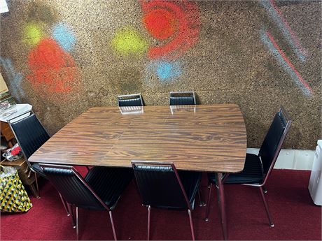 Chromecast Table and 6 Chairs + Leaf