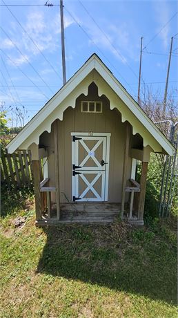 Heavy Solid Wood Shed-Uses Could Include Dog Kennel, Playhouse, Chicken Coup