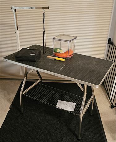 Flying Pig Heavy Duty Stainless Steel Frame Pet Grooming Table & Accessories