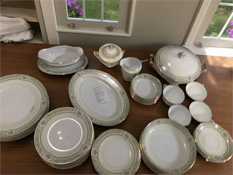 Noritake Rochelle Gold Dinnerware Collection White Bone China W/Gold Dots