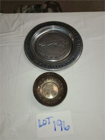 Sheraton Hotel Victor S. Co. Key Bowl & Jaguar Club Wilton Club Plate