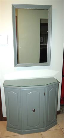 Console Cabinet & Wall Mirror