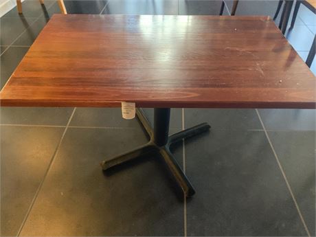 Rectangular Mahogany Dining Table W/Cast Iron Legs
