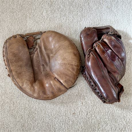 Old Rawlings Johnny Bucha Professional Model and PM16 Baseball Mitts