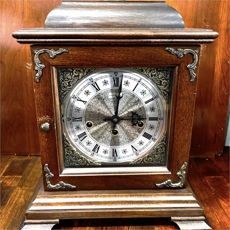 Hamilton Wheatland Westminster Key Wound Mantel Clock, Goodyear Service Award