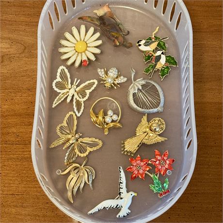 Vintage Brooch Lot - Weiss, Monet, Napier and More