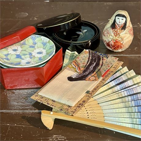 Collection of Decorative Asian Items and Souvenirs - Coaster Sets and More...
