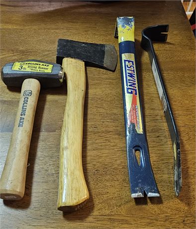 Hammer, Pry Bars and Axe