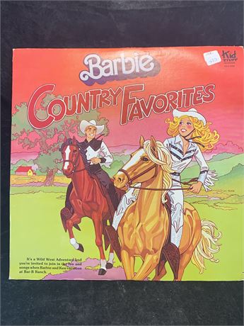 Vintage Kid Stuff Barbie Country Favorites Record Album LP From 1981