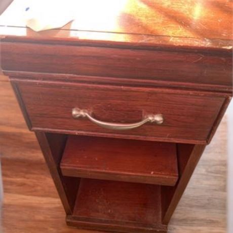 Side Accent/End Table With Drawer and Shelving