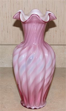Fenton Art Glass Ruffled Vase