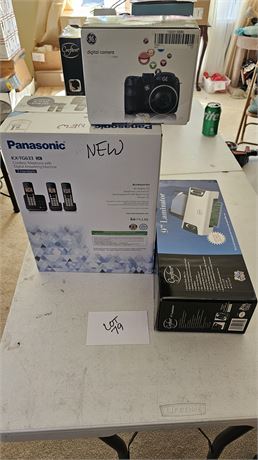 Panasonic Cordless Phone, 9" Laminator, Ge Digital Camera