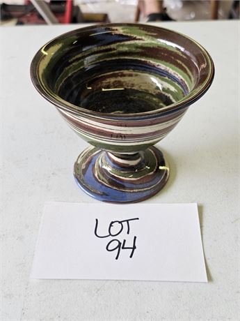Desert Sands Swirl Footed Bowl