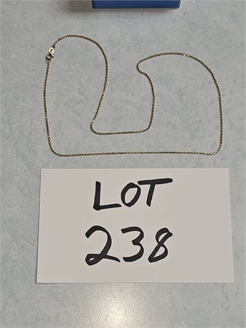 14K 20" Gold Necklace 1.69 DWT