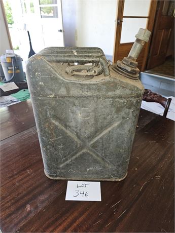 Vintage Military 5 Gallon Metal Gas Can