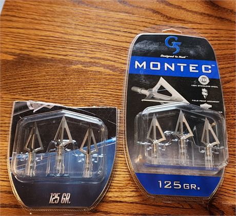 *NIB* Montec Carbon Steel Crossbow Tips ~125G (2 Packs)