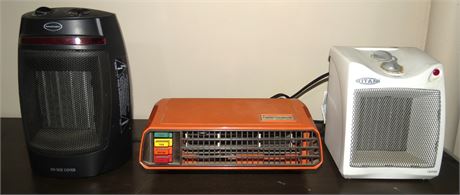 3 Small Space Heaters
