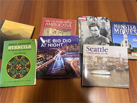 Vintage Book Lot of 7 - Decorating with Americana, 100 Years of Hollywood & More