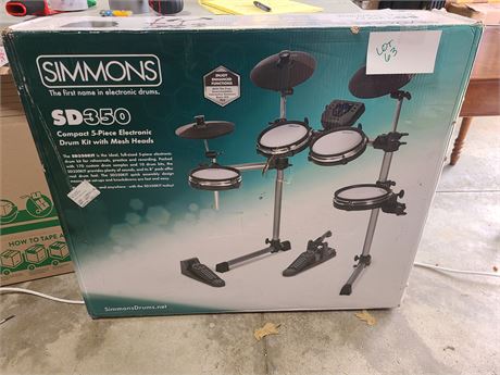 Simmons SD350 Compact 5-Piece Electronic Drum Set with Mesh Heads