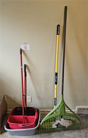 Mop Bucket, Brooms & More