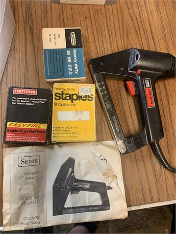 Sears Craftsman Electric Stapler & Staples Lot