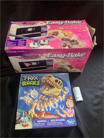 Easy Bake Oven & Snack Center & Hasbro Gaming T-Rex Rocks Electronic Skill Game