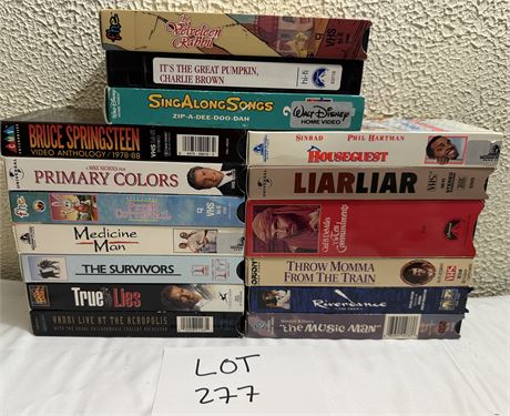 Vintage VHS Tape Lot-Liar Liar, The Music Man, Medicine Man & More