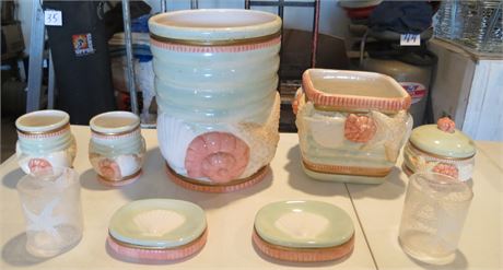 Seashell Ceramic Bathroom Set