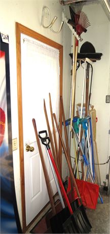 Garden Tools, Brooms, Etc