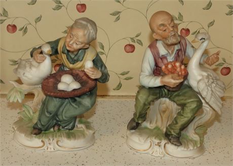 Vintage Naproware Hand Painted Porcelain Figurines