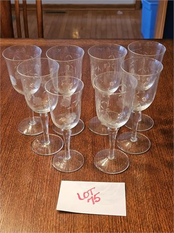Princess Home Crystal "Heritage" Fluted Champagne Glasses