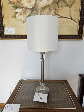 Brush Silver Table Lamp