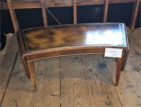 Vintage Leather Top Coffee Table