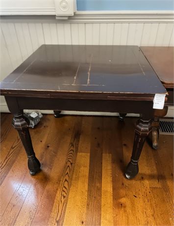 Dark Wood Rolling Butterfly Draw Leaf Extendable Dining Table