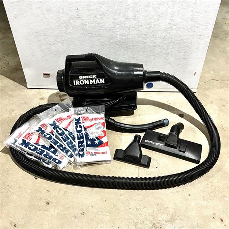 Oreck Iron Man Vacuum w/ New Filters (NO Attachments)