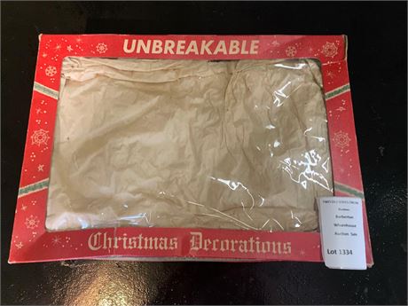 Vintage Bradford  Unbreakable Christmas Ornaments W/Original Box
