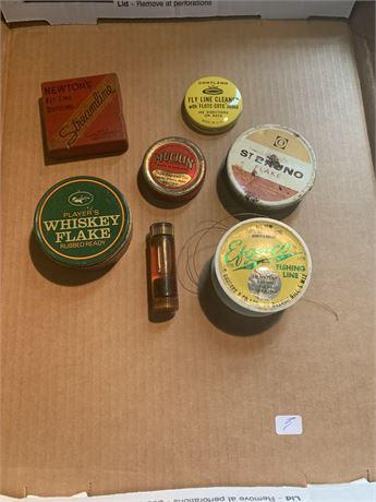 Vintage Efgeeco Fishing Line Line Oil and Tins