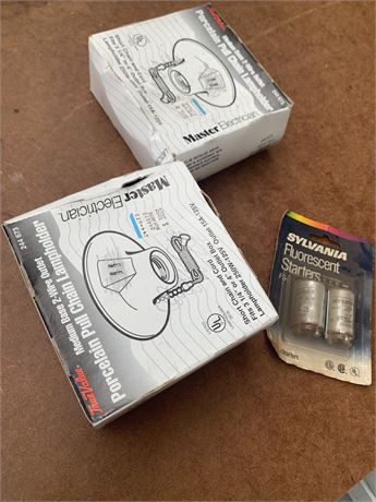 Electrical Light Socket and Hardware Lot