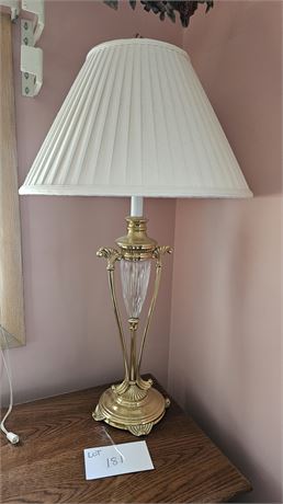 Brass & Glass Urn Style Table Lamp