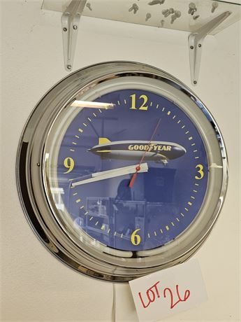 Goodyear Blimp Electric Wall Clock