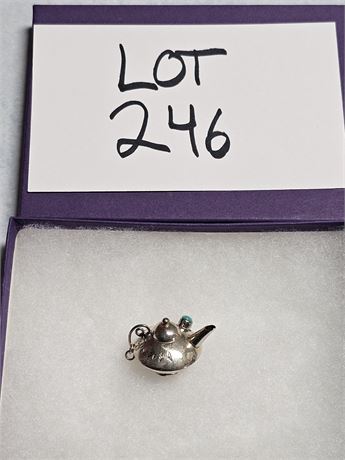 Sterling Teapot Pendant 0.282 OZT