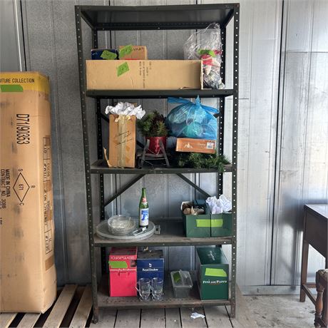 Metal Shelving Unit (NO CONTENTS) - 36 x 18 x 75"T