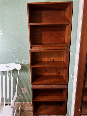 Vintage Wooden Bookshelves (3 total)