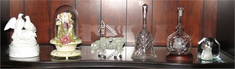 Mixed Lot: Crystal, Music Boxes, Etc